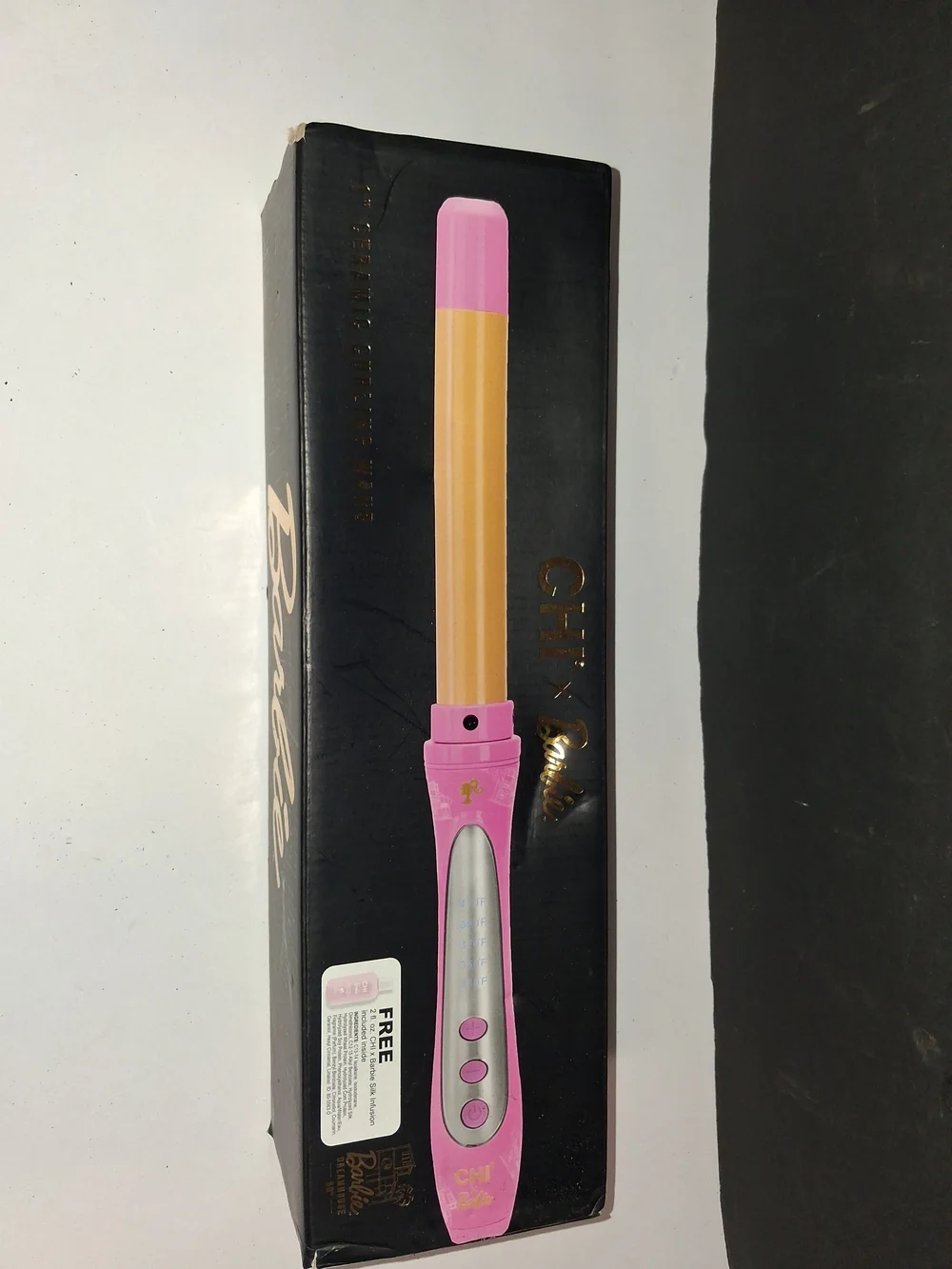 Chi Barbie 1”  Curling Wand PINK/GOLD